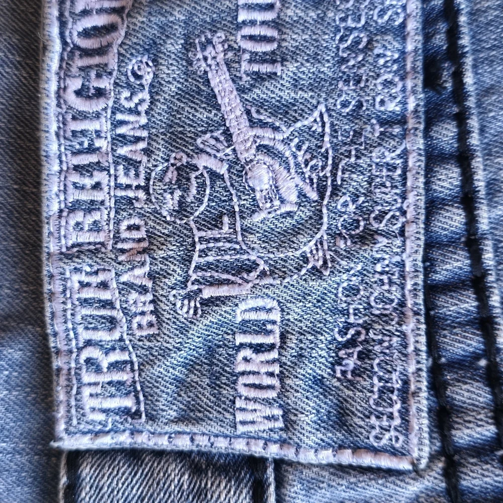 True Religion Men's Light Blue Straight Jeans